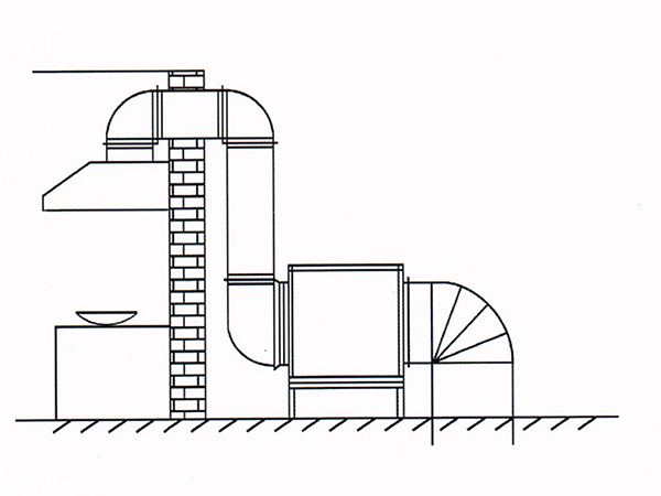 吸油烟示意图